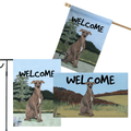 Italian Greyhound 3 Piece Bundle - House Flag, Garden Flag, & Welcome Mat