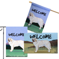 Kuvasz 3 Piece Bundle - House Flag, Garden Flag, & Welcome Mat