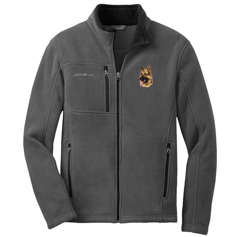 German Shepherd Dog Embroidered Men's Fleece Jacket