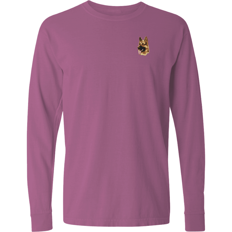 German Shepherd Dog Embroidered Classic Long Sleeve Shirt