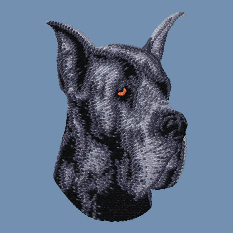 Great Dane Embroidered Men's Denim Shirt