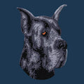 Great Dane Embroidered Men's Denim Shirt