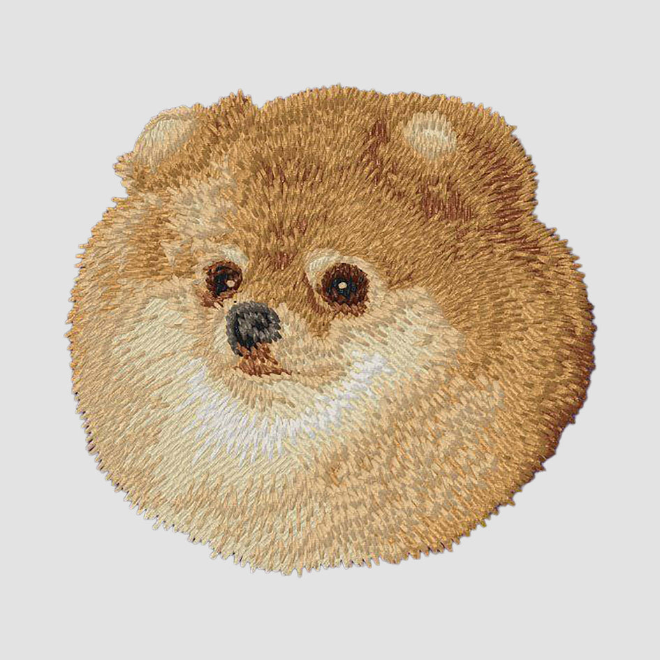 Pomeranian Embroidered Sweatshirt Hoodie