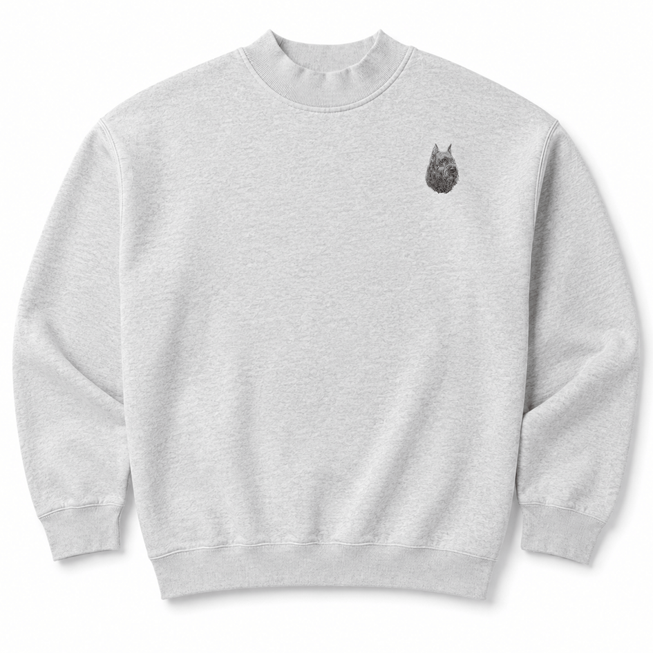 Bouvier De Flandres Embroidered Mock Neck Sweatshirt