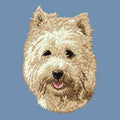 Cairn Terrier Embroidered Men's Denim Shirt