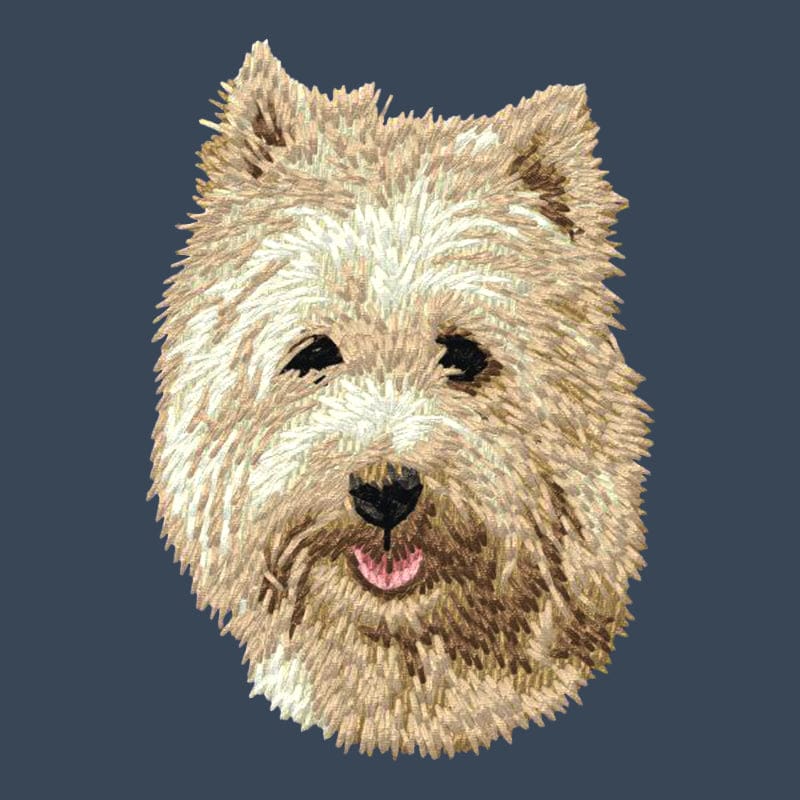 Cairn Terrier Embroidered Women's Denim Shirt