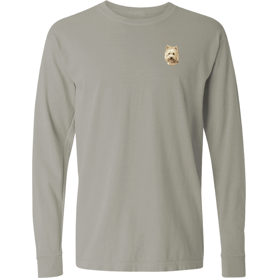 Cairn Terrier Embroidered Classic Long Sleeve Shirt