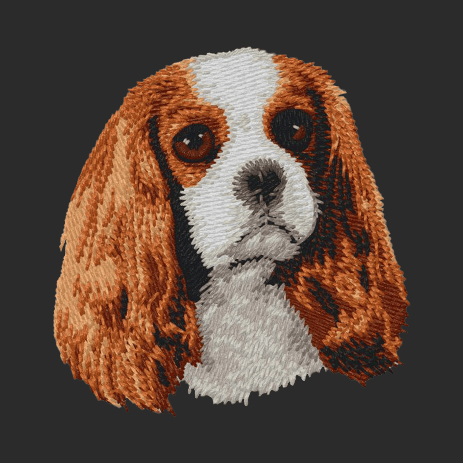 Cavalier King Charles Spaniel Embroidered Classic Long Sleeve Shirt