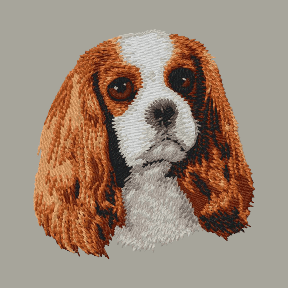 Cavalier King Charles Spaniel Embroidered Classic Long Sleeve Shirt