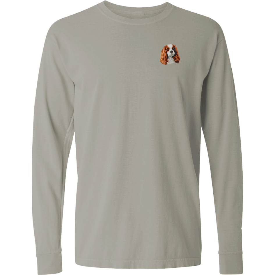 Cavalier King Charles Spaniel Embroidered Classic Long Sleeve Shirt