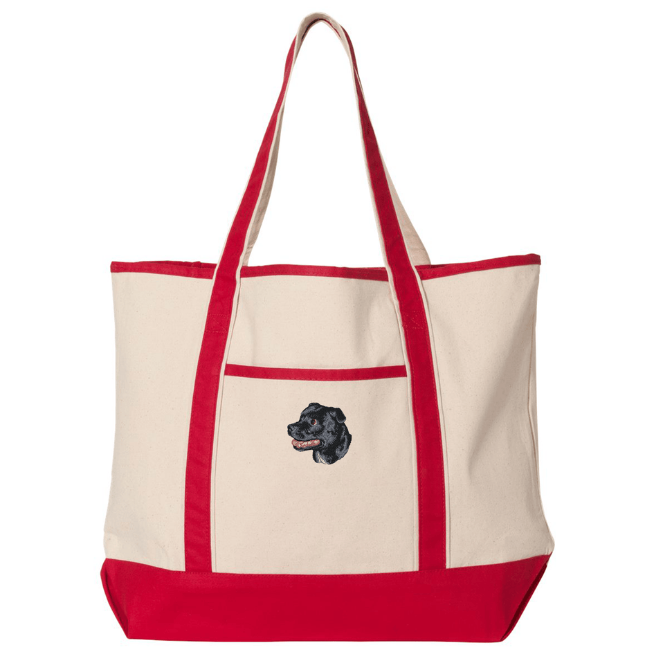 Staffordshire Bull Terrier Embroidered Tote
