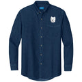 West Highland White Terrier Embroidered Men's Denim Shirt
