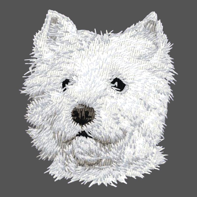 West Highland White Terrier Embroidered Men's Fleece Jacket