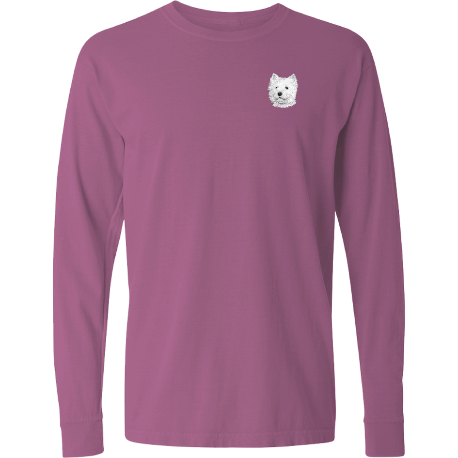 West Highland White Terrier Embroidered Classic Long Sleeve Shirt