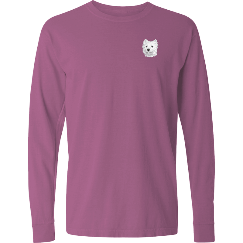 West Highland White Terrier Embroidered Classic Long Sleeve Shirt