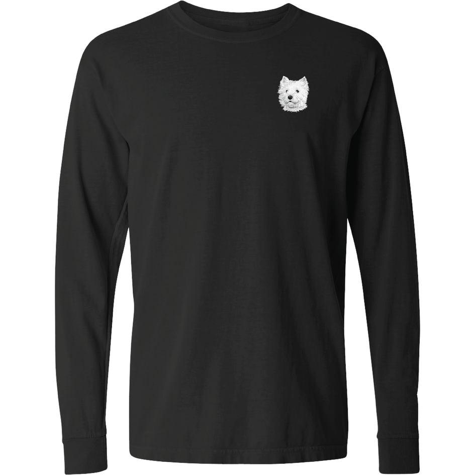 West Highland White Terrier Embroidered Classic Long Sleeve Shirt