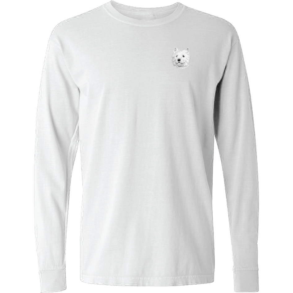 West Highland White Terrier Embroidered Classic Long Sleeve Shirt