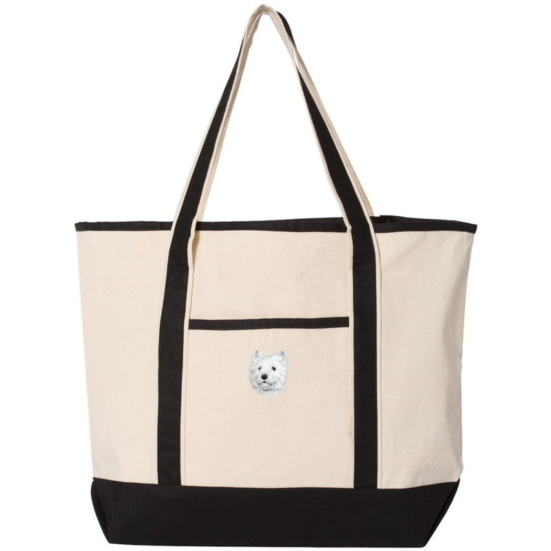 West Highland White Terrier Embroidered Tote