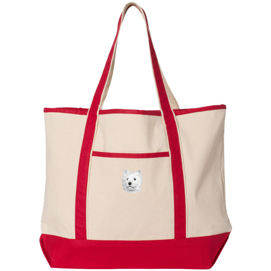 West Highland White Terrier Embroidered Tote