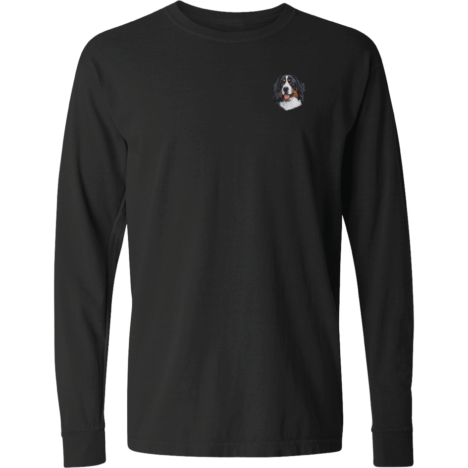 Bernese Mountain Dog Embroidered Classic Long Sleeve Shirt