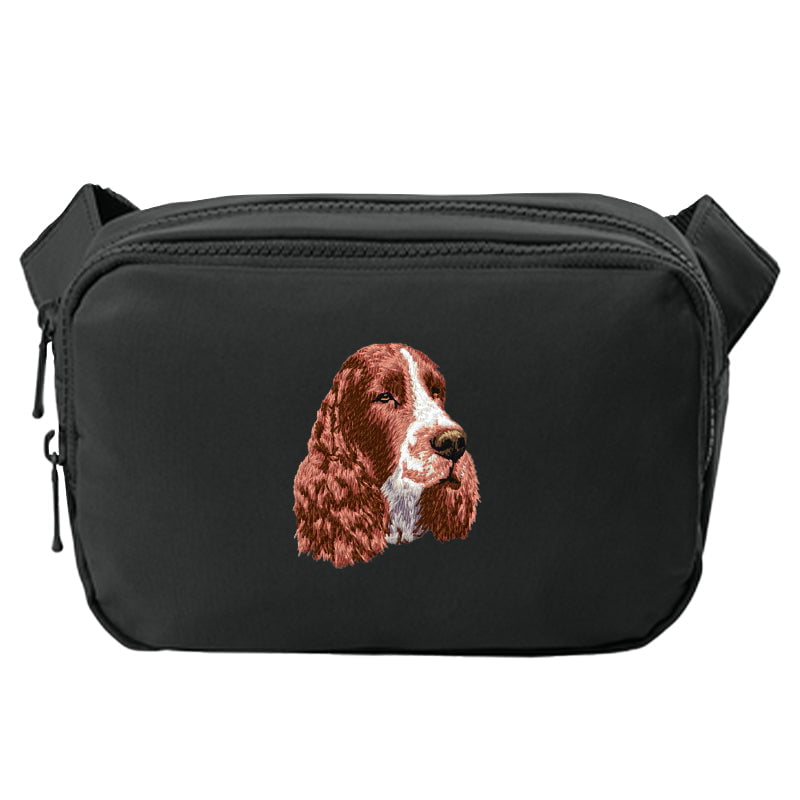 English Springer Spaniel Embroidered Crossbody Bag