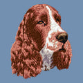 English Springer Spaniel Embroidered Men's Denim Shirt