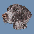 German Shorthaired Pointer Embroidered Men's Denim Shirt