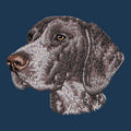 German Shorthaired Pointer Embroidered Men's Denim Shirt