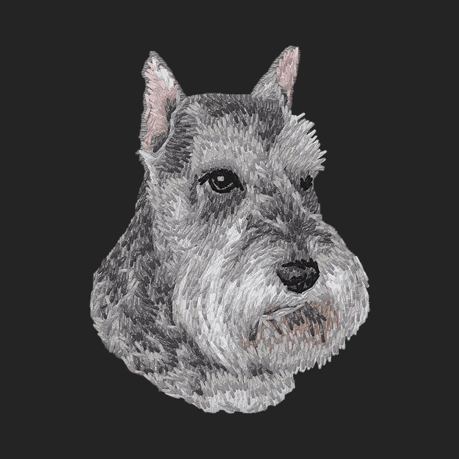 Schnauzer Embroidered Sweatshirt Hoodie