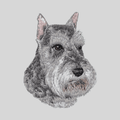 Standard Schnauzer Embroidered Mock Neck Sweatshirt