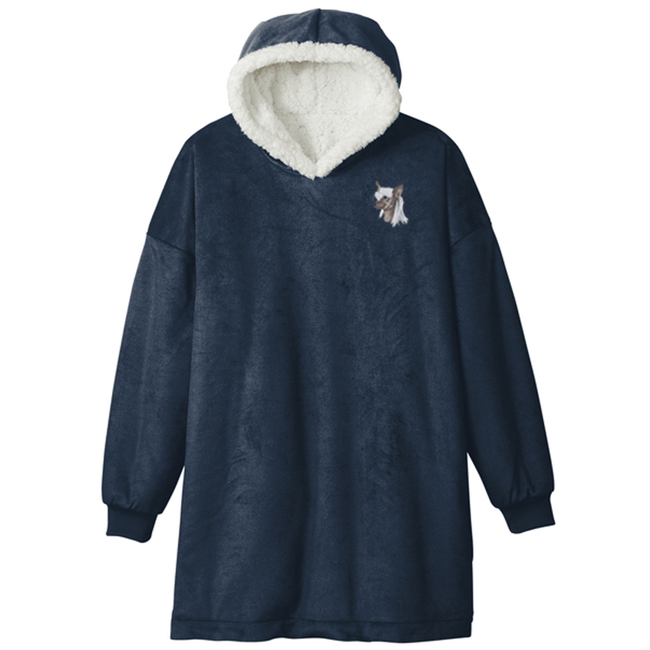 Chinese Crested Embroidered Wearable Blanket