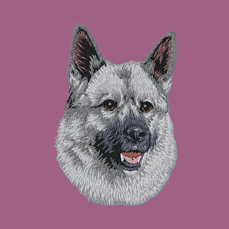 Norwegian Elkhound Embroidered Classic Long Sleeve Shirt
