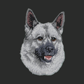 Norwegian Elkhound Embroidered Classic Long Sleeve Shirt