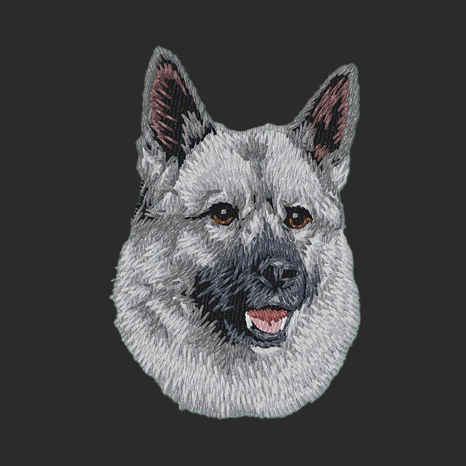 Norwegian Elkhound Embroidered Classic Long Sleeve Shirt