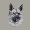 Norwegian Elkhound Embroidered Classic Long Sleeve Shirt