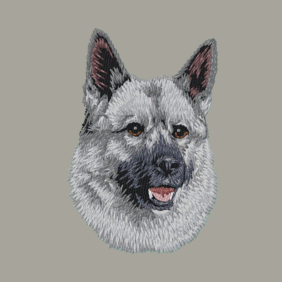 Norwegian Elkhound Embroidered Classic Long Sleeve Shirt