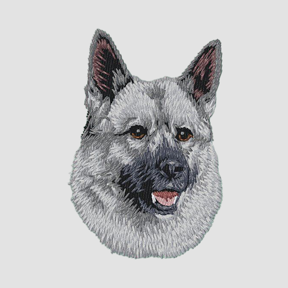 Norwegian Elkhound Embroidered Classic Long Sleeve Shirt