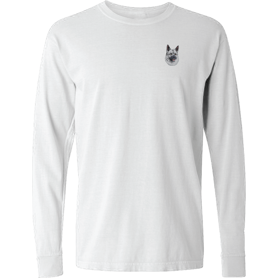 Norwegian Elkhound Embroidered Classic Long Sleeve Shirt