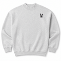 Norwegian Elkhound Embroidered Mock Neck Sweatshirt