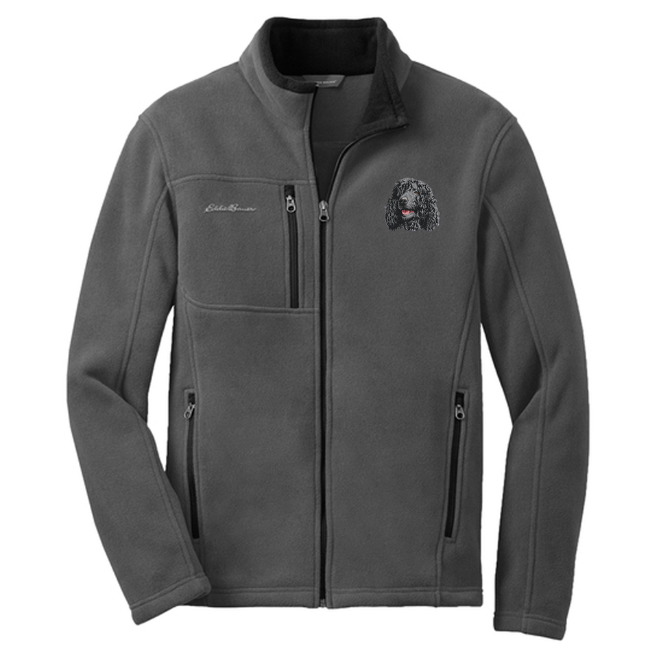 Irish Water Spaniel Embroidered Men's Fleece Jacket