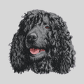 Irish water Spaniel Embroidered Mock Neck Sweatshirt