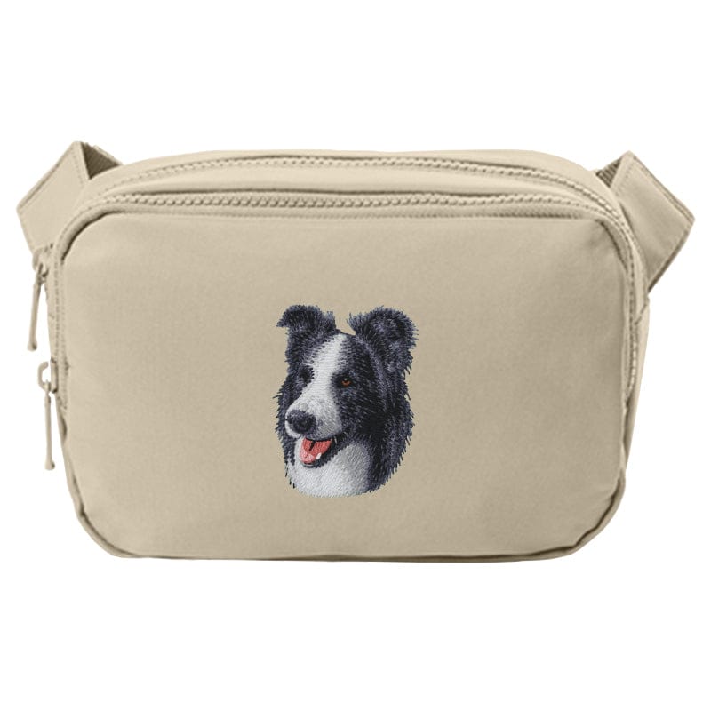 Border Collie Embroidered Crossbody Bag
