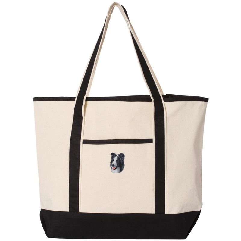 Border Collie Embroidered Tote