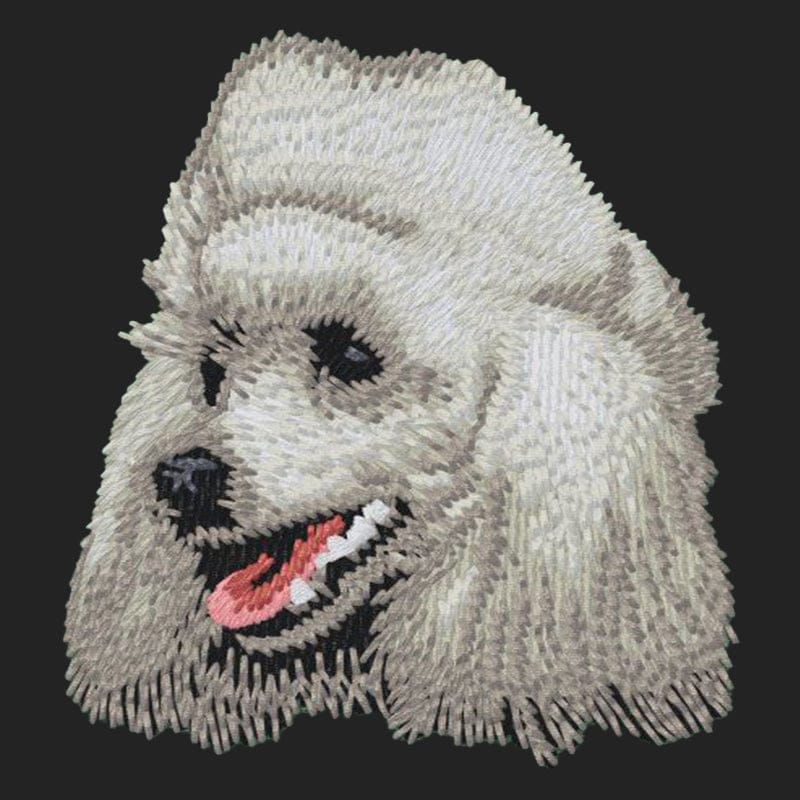 Poodle Embroidered Sweatshirt Hoodie