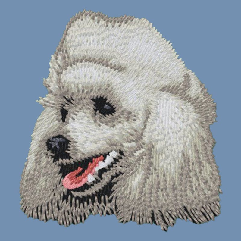 Poodle Embroidered Men's Denim Shirt