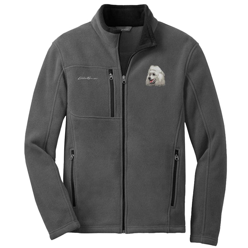 Poodle Embroidered Men's Fleece Jacket
