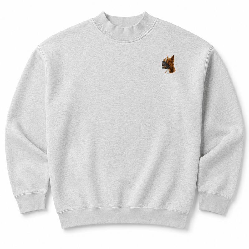 Boxer Embroidered Mock Neck Sweatshirt