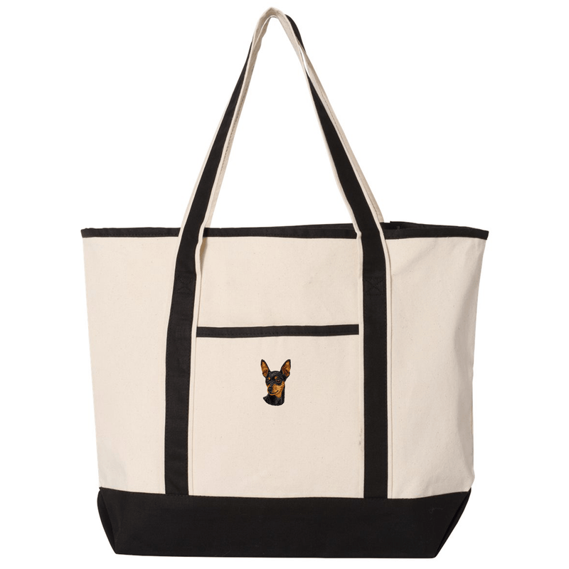 Miniature Pinscher Embroidered Tote