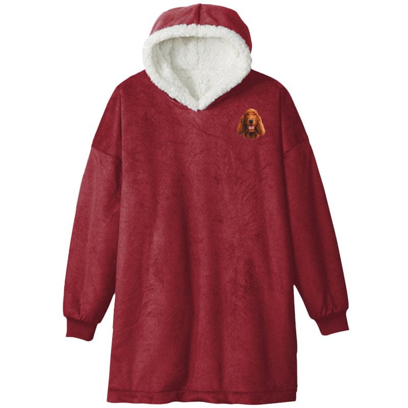 Irish Setter Embroidered Wearable Blanket