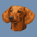 Dachshund Embroidered Men's Denim Shirt